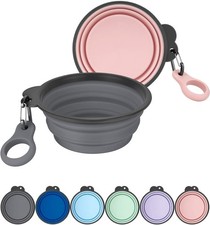 Collapsible Dog Bowls W/ Bottle Carrier 2 Pack Travel Dog Water Bowl Upgraded