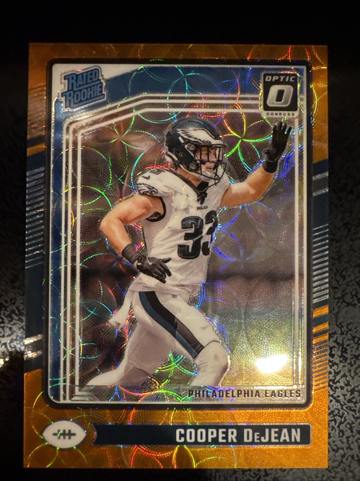 2024 Panini Donruss Optic Football Cooper DeJean #221 RC Rookie Orange Scope /79