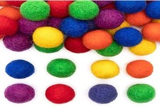 AX938 Rainbow Coloured Felt Balls Pack of 56 Arts and Crafts Accessories