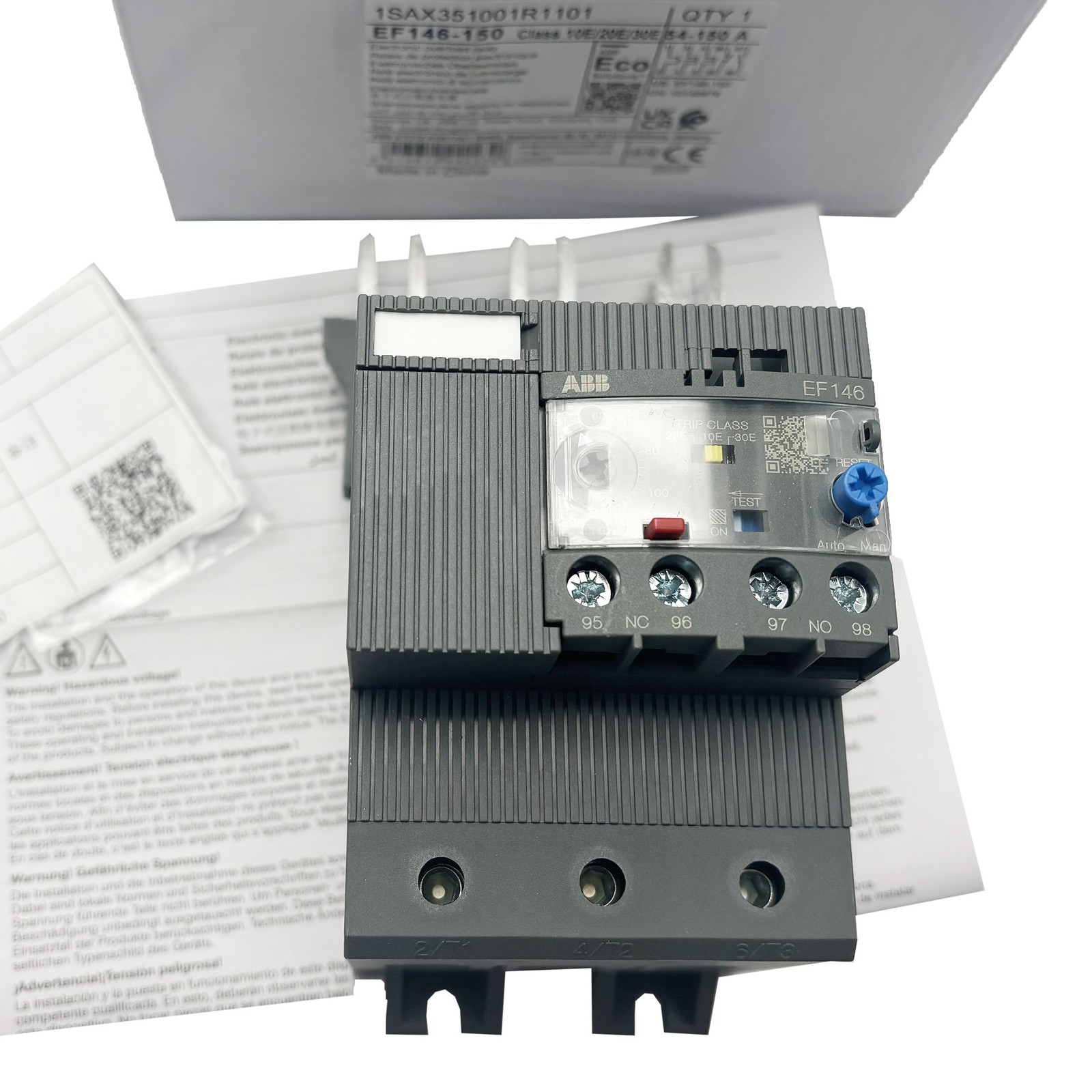 1SAX351001R1101 New Electronic Overload Relay EF146-150 for ABB 54-150A