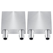 40  40mm Aluminum Water Cooling Block for Liquid Water Cooler Silver Heat Si...