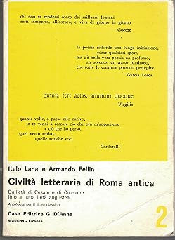 Civiltï¿½ letteraria di Roma antica vol. 2 [Library Binding] I. Lana A.