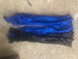5 FANCY SEQUIN HORSE TAIL BAGS-3 BLUE/2 BLACK