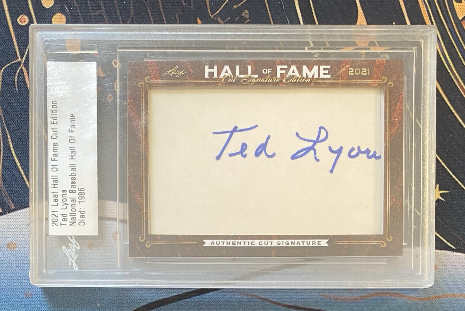 Ted Lyons 2021 Leaf Hall Of Fame Auto Cut Edition Signature Autograph