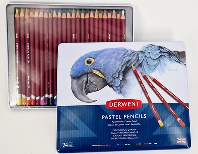 24x Professionelle Pastellstifte Derwent 32992 kreideartige Textur wasserlöslich