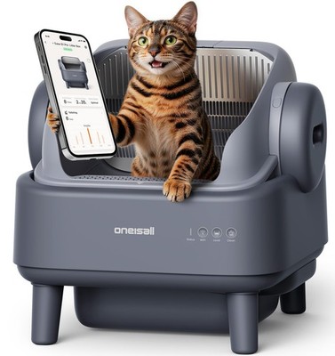 Smart Litter Box APP Control Open Top Self Cleaning 11L Ease S1 Pro oneisall