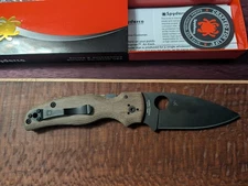 Spyderco C229MPM4BK Shaman BladeHQ Exclusive Green Micarta M4