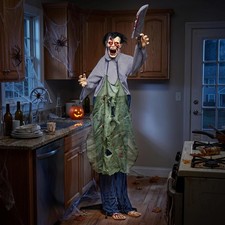 6ft Halloween Animatronic Zombie Standing Sound Activated Decor