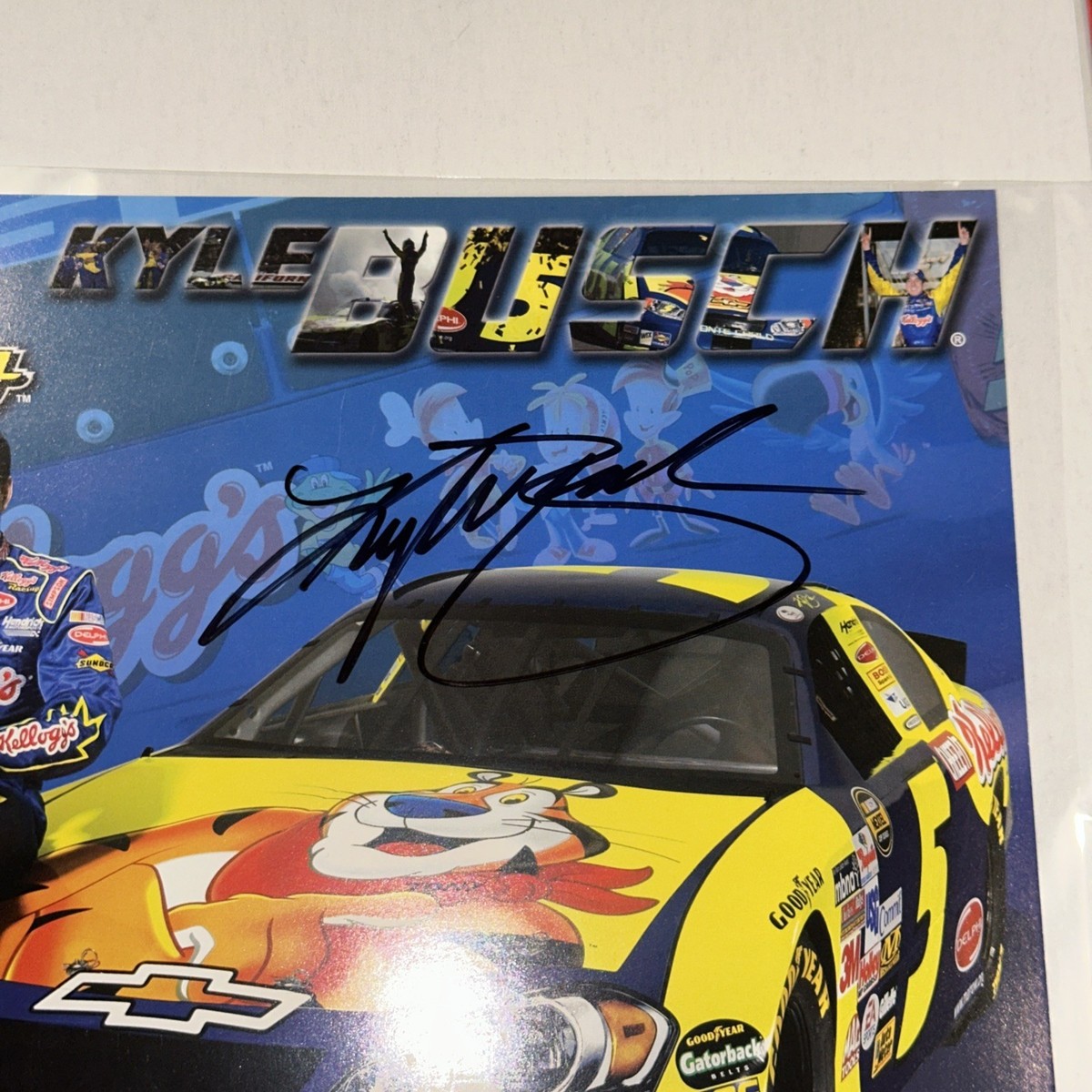 Kyle Busch Hand signed Autographed 8x10 HERO CARD PHOTO VINTAGE