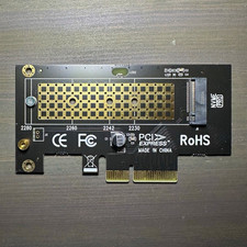 PCI Express to M.2 NVMe SSD Adapter Card, M.2 Form Factor, 1 Port