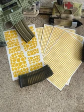 Desert Night Camo DNC High Heat High Bake Avery 100-235-S 5 Sheet Stencil Kit!