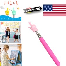 Fingers Telescopic Teaching Pointer Stick Extendable 21 Inch Pink Handheld Tool