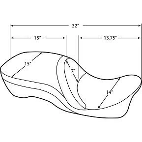 Asiento de turismo Drag Specialties doble puntada de diamante para Harley Touring 97-07 Foto 2 de 2