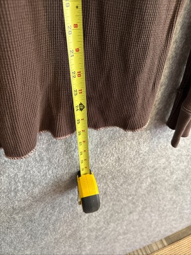 American Eagle Brown Waffle Vintage Y2K Long Sleeve T-Shirt Men’s Size L Fitted - Picture 8 of 9