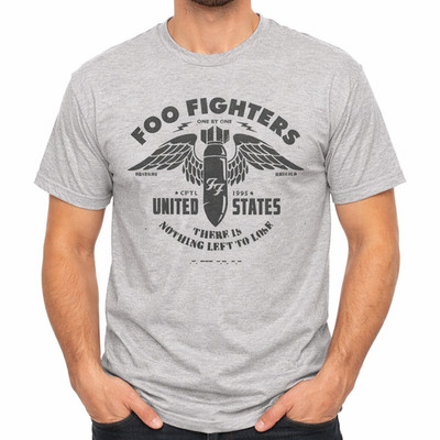 Foo Fighters Nothing Left to Lose T-Shirt Men s Rock & Roll Music Tee Sport Grey