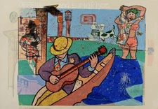 Richard Merkin "Orpheus And Euryd" ARTIST PROOF Silk Screen With Special Message