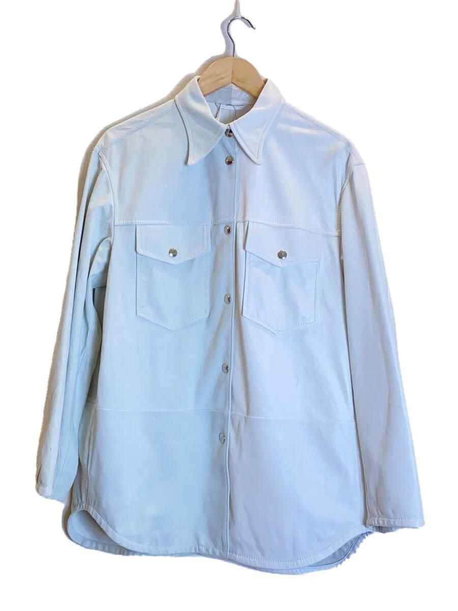 MM6◆Two toned Leather Button-down Shirt/44/レザー/WHT/S32DL0255// MM6 Other Two Toned Leather Button-Down Shirt 42 White