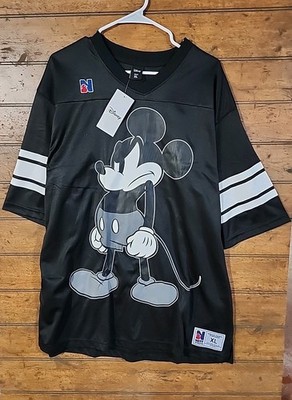 NEFF Disney Mickey Mouse Size XL Football Jersey Black/White. NWT