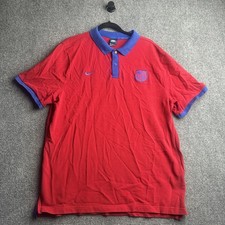 Vintage FC Barcelona Nike Polo Shirt Mens XXL Red Retro Football Soccer 90s