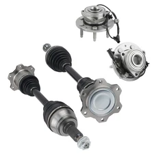 Front LR CV Axle&Wheel Hub Bearing for Chevy Silverado 1500 GMC Sierra 1500