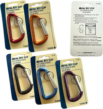 5Pc Premium Quality 3" Aluminum Carabiner D Shape Keychain Clip, Spring Snap Key