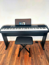 Casio CDP-120 88-Key Digital Home Piano Black w/ Stand Pedal Rest Bench