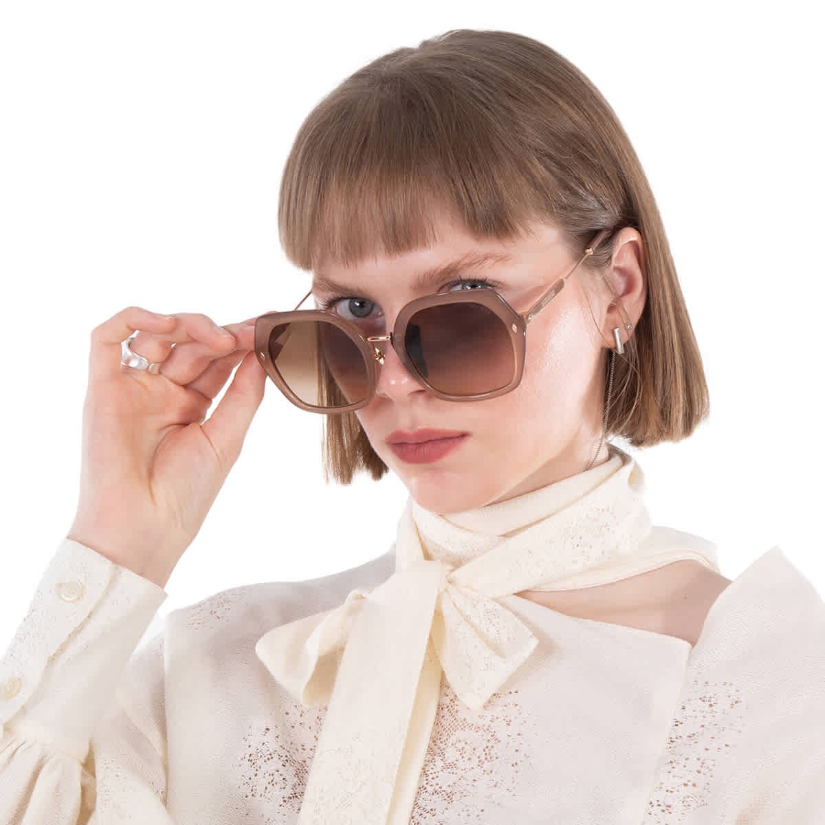 Женские солнцезащитные очки Vedi Vero с геометрическим рисунком VVCC13 BEG 55 VVCC13 BEG 55