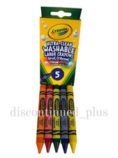 Crayola Ultra-Clean Washable ColorMax Large Crayons, Set of 5 Assorted Colors