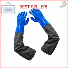 Haiou PVC Chemical Resistant, Long Rubber, Heavy Duty Waterproof Gloves for Chem
