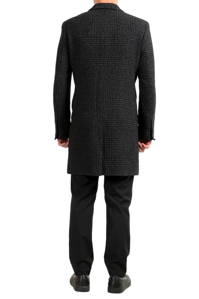 Hugo Boss Men's "Nye2" Slim Fit Multi-Color Wool Button Down Coat US S IT 48 - Imagem 3 de 4