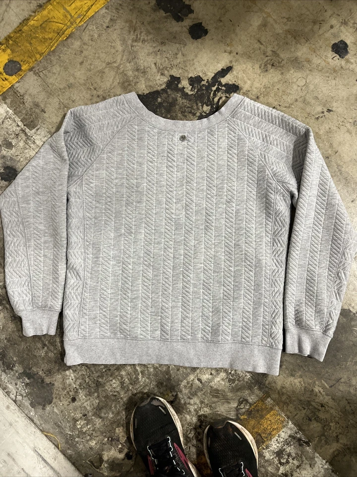 prana Sunrise 卫衣女式 M Stingray 套衫圆领袋鼠口袋 — 第 4/4 张图片