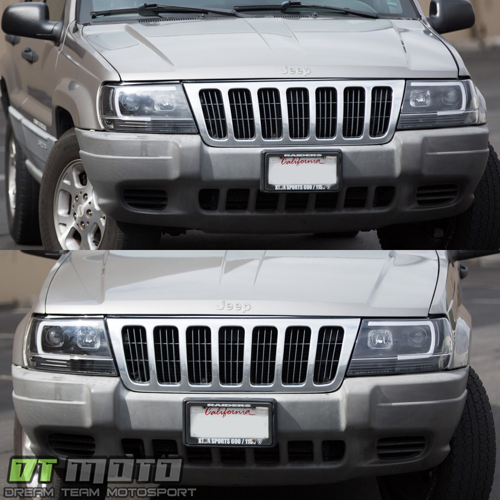 Blk 1999-2004 Jeep Grand Cherokee OPTIC LED Tube Projector