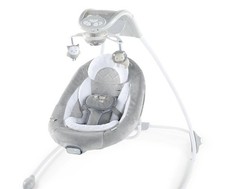 Ingenuity InLighten Baby Swing with Mesh Fabric, Lights Vibration, Braden