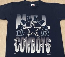 Dallas Cowboys 1993 Vintage Graphic T-Shirt, Size Medium Super Bowl Champions
