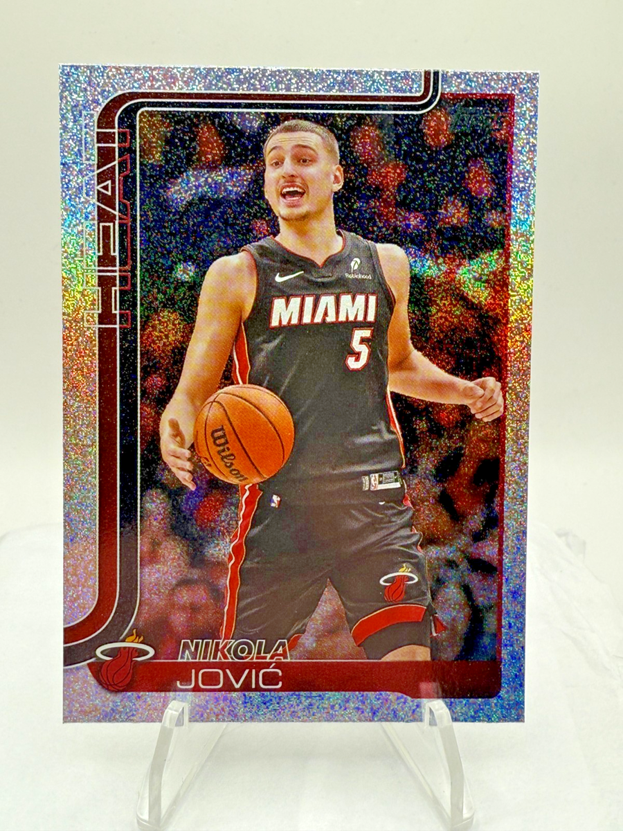 NIKOLA JOVIC #76 2025-26 Topps SILVER Sand Glitter HEAT | eBay