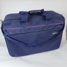 VTG 90s 1993 Samsonite Blue Purple Soft Shell Suitcase Luggage Bag Estes Sport