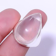 Rose Quartz - Madagascar 925 Sterling Silver Handmade Ring s.9.5 R27-70