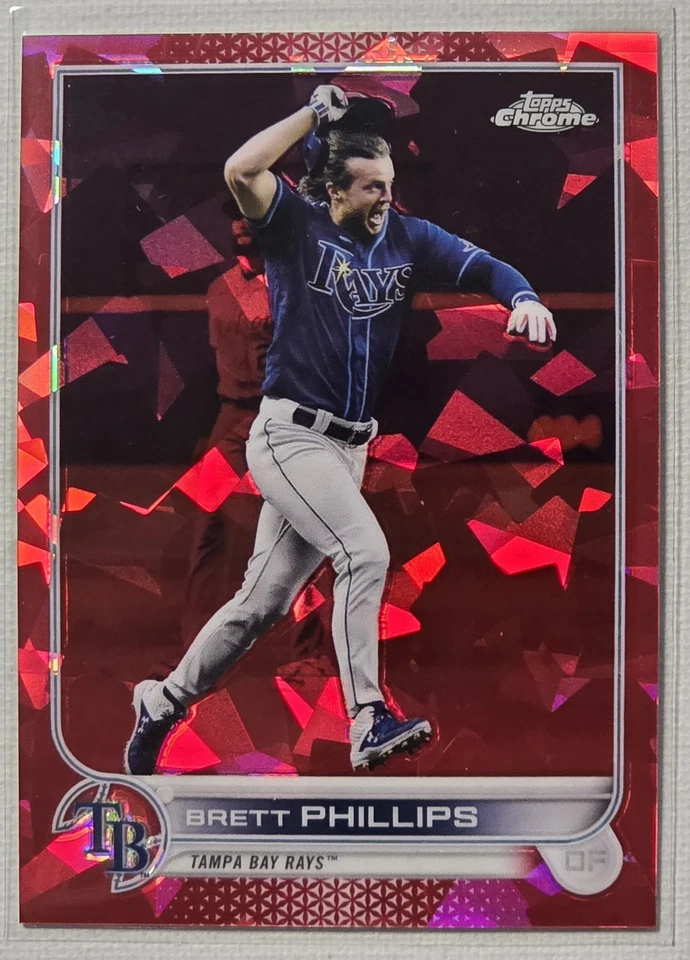 2022 Topps Chrome Sapphire Edition BRETT PHILLIPS Red Parallel #5/5 Bookend! - Image 2 of 4