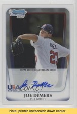 2011 Bowman Draft Chrome USA 16U National Team Joe DeMers #AA-JD Auto READ 0c6