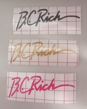 B.C. Rich Headstock Logo - Vinyl Die Cut Decal Guitar Project Replacement