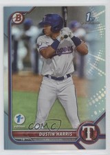 2022 Bowman 1st Edition Sky Blue Foil Dustin Harris #BPPF-119 0nr3