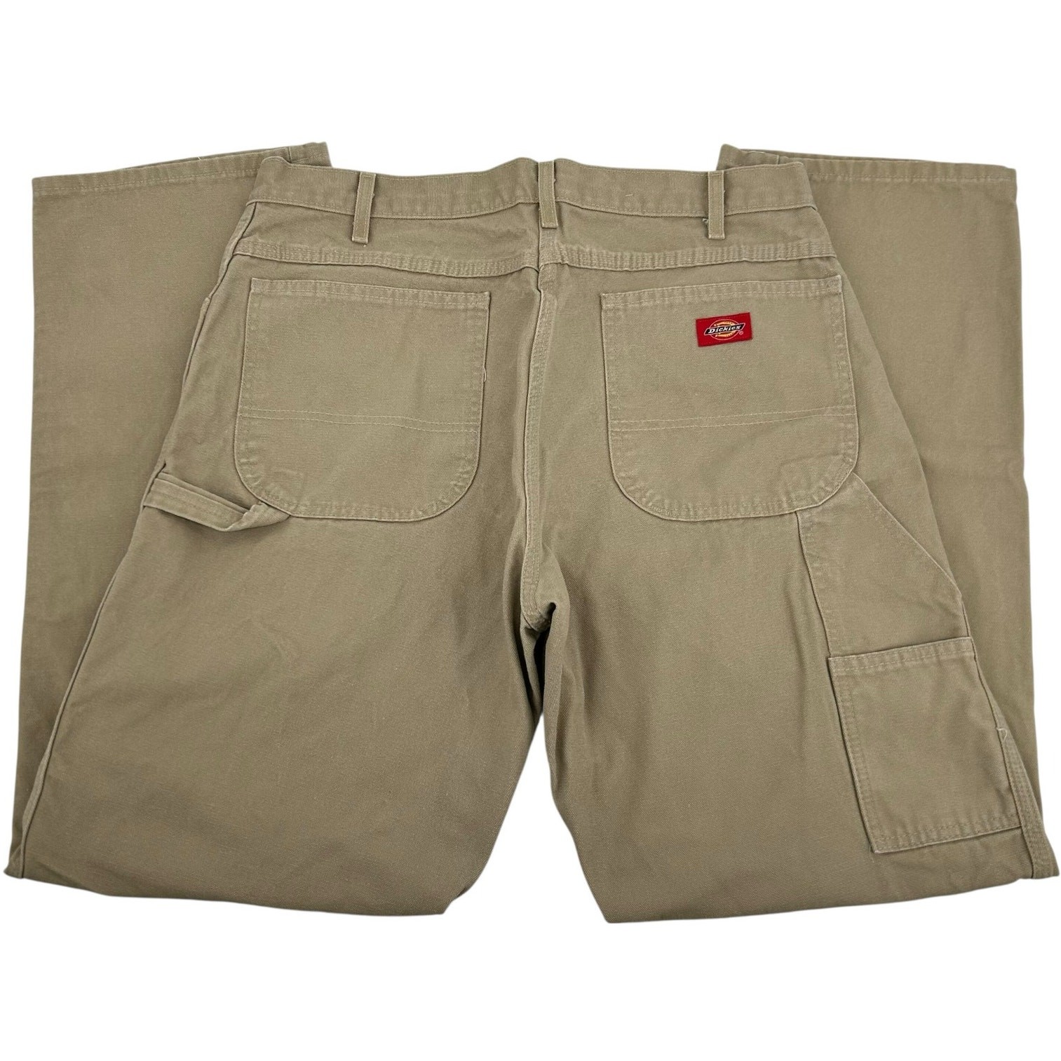 VTG y2k Men's Tan Dickies Carpenter Cargo Utility Work Pants 34x32 (act 35x32)