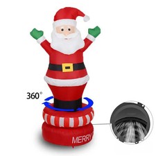 Babbo Natale gonfiabile 2,4 metri con base girevole 360 gradi da esterno Wisdom