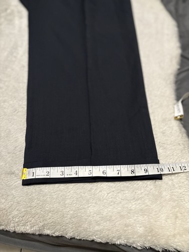 Pronto Uomo Mens Navy Blue Pleated Straight Wool Dress Pants Size 44x28 - Picture 4 of 8