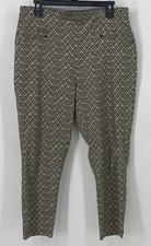Maurices's Preowned pull on Pants size Large green Geometric Design EUC