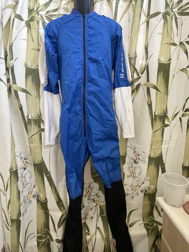 Tony Suit Custom Formation Skydiving Jumpsuit Blue/Black White Grippers Booties