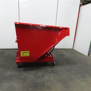 1-1/2 Cu Yd Self Dumping Trash Scrap Chip Hopper 58" x 54" x 39" ID *Imperfect