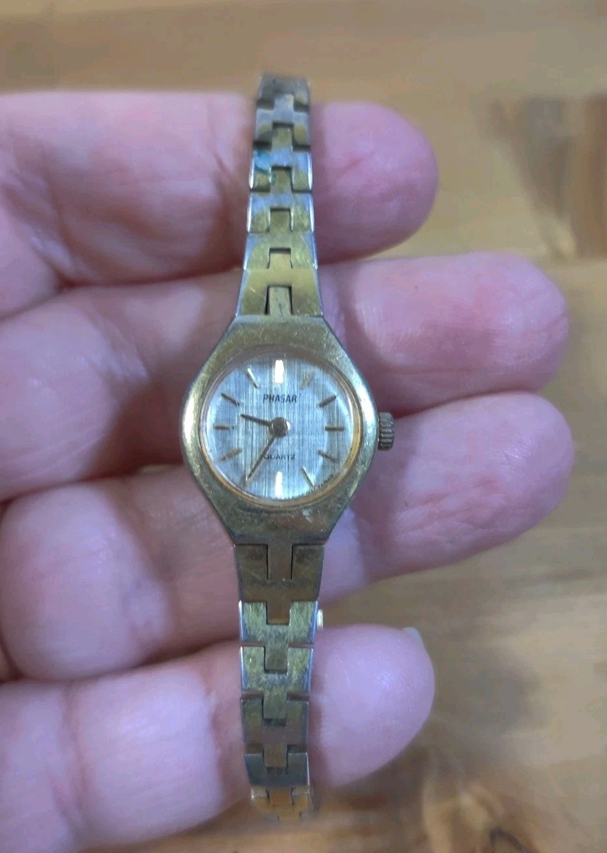 Vtg Women Phasar Sears Roebuck Watch Gold Tone Steel Back  display picture 1