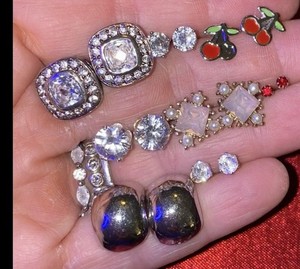 Girls Earring Lot 26 Pairs Adorable Huge Sparkling BLING!