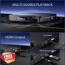 Desobry Mini DVD Player All Region Free HDMI USB TF Card